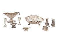 A Large Collection of Silver and Silver-Plate Table Articles
