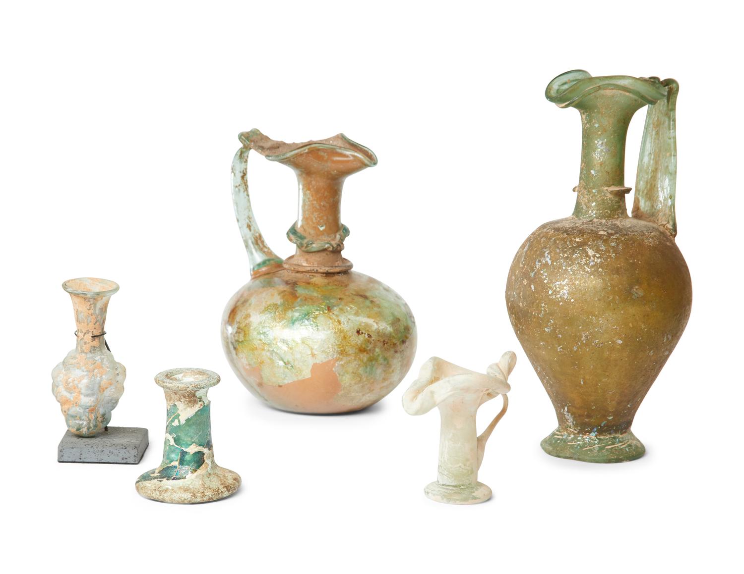 Eight Roman and Islamic Glass Vessels