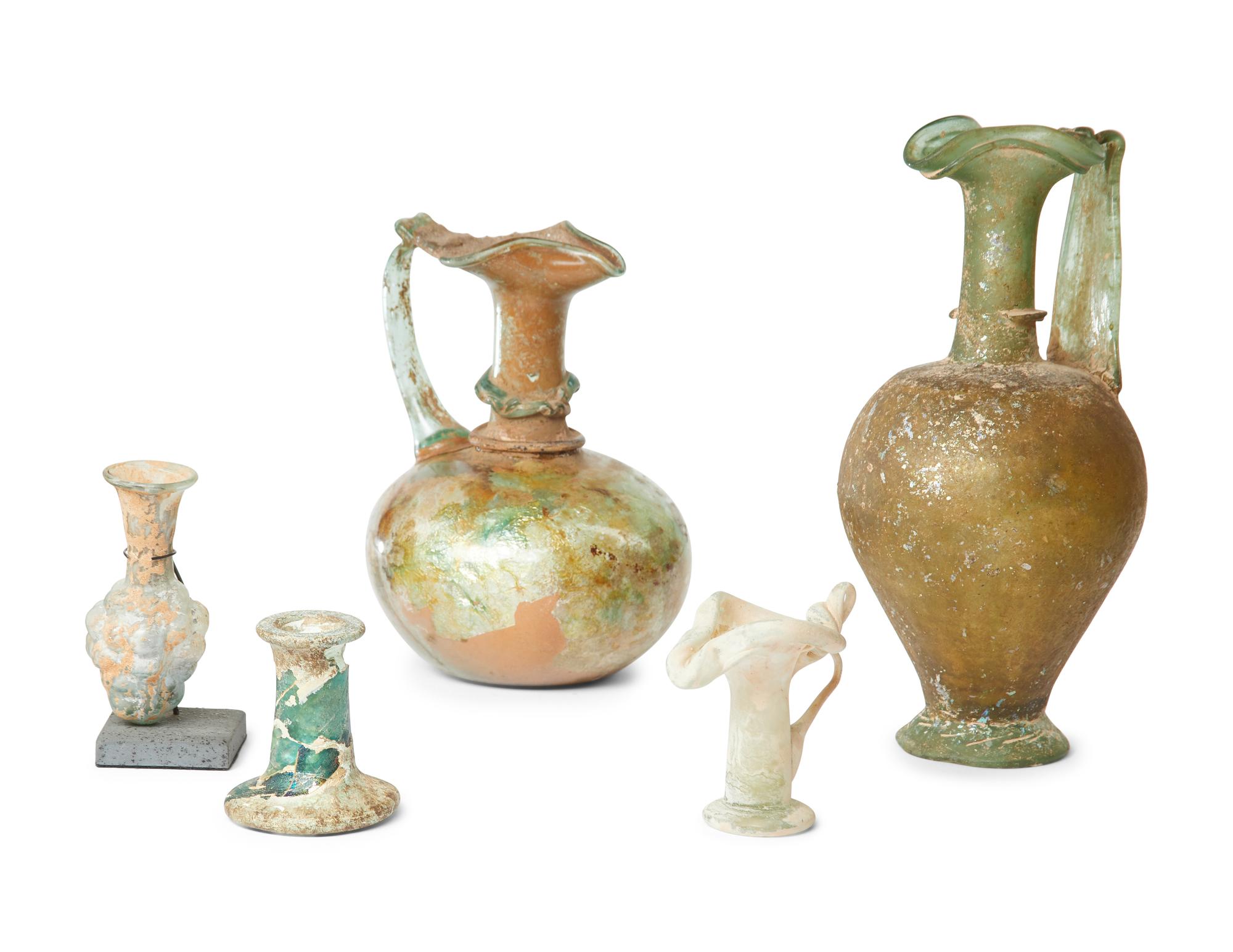 Eight Roman and Islamic Glass Vessels