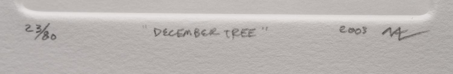 A group of three prints (Untitled; Untitled, 2008; December Tree 2003; Peace Love Hope and Joy, 2004)