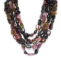 A Multistrand Tourmaline Bead Necklace, 217.40 dwts.