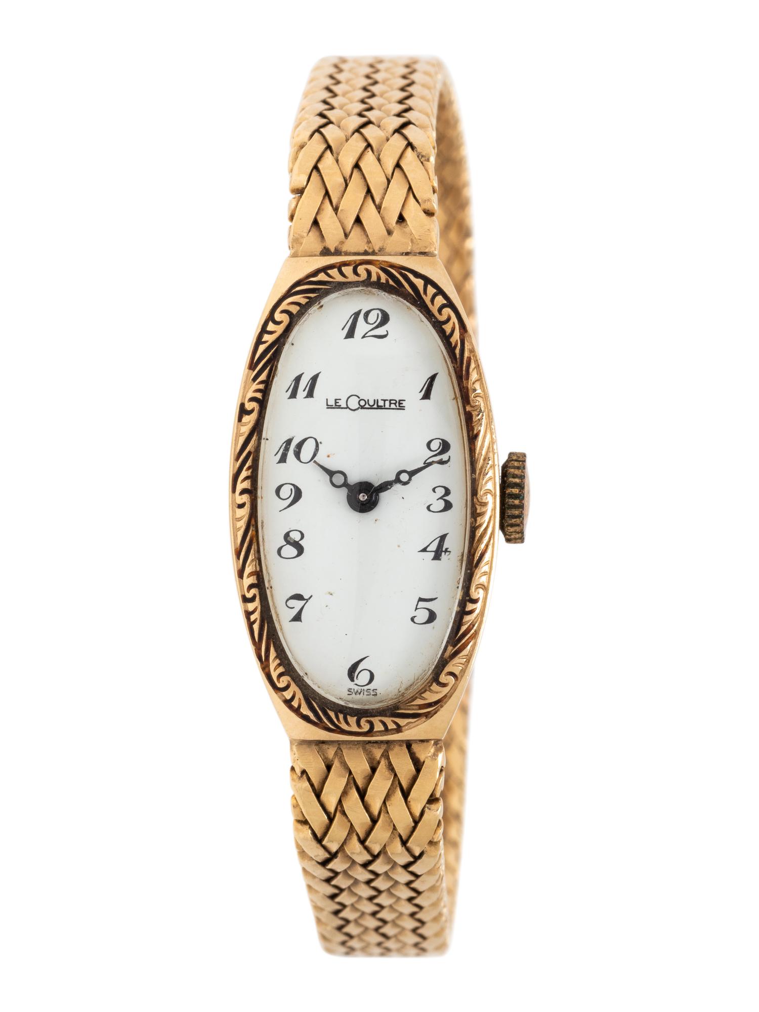 LeCOULTRE, 14K YELLOW GOLD WRISTWATCH