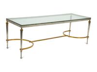 A Steel and Brass Low Table Attributed to Maison Jansen — 20TH CENTURY