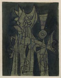 Emerson Woelffer, (American, 1914-2003), Abstract Composition, 1947