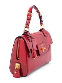 Prada Red Patent Leather Flap Bag, 2000s