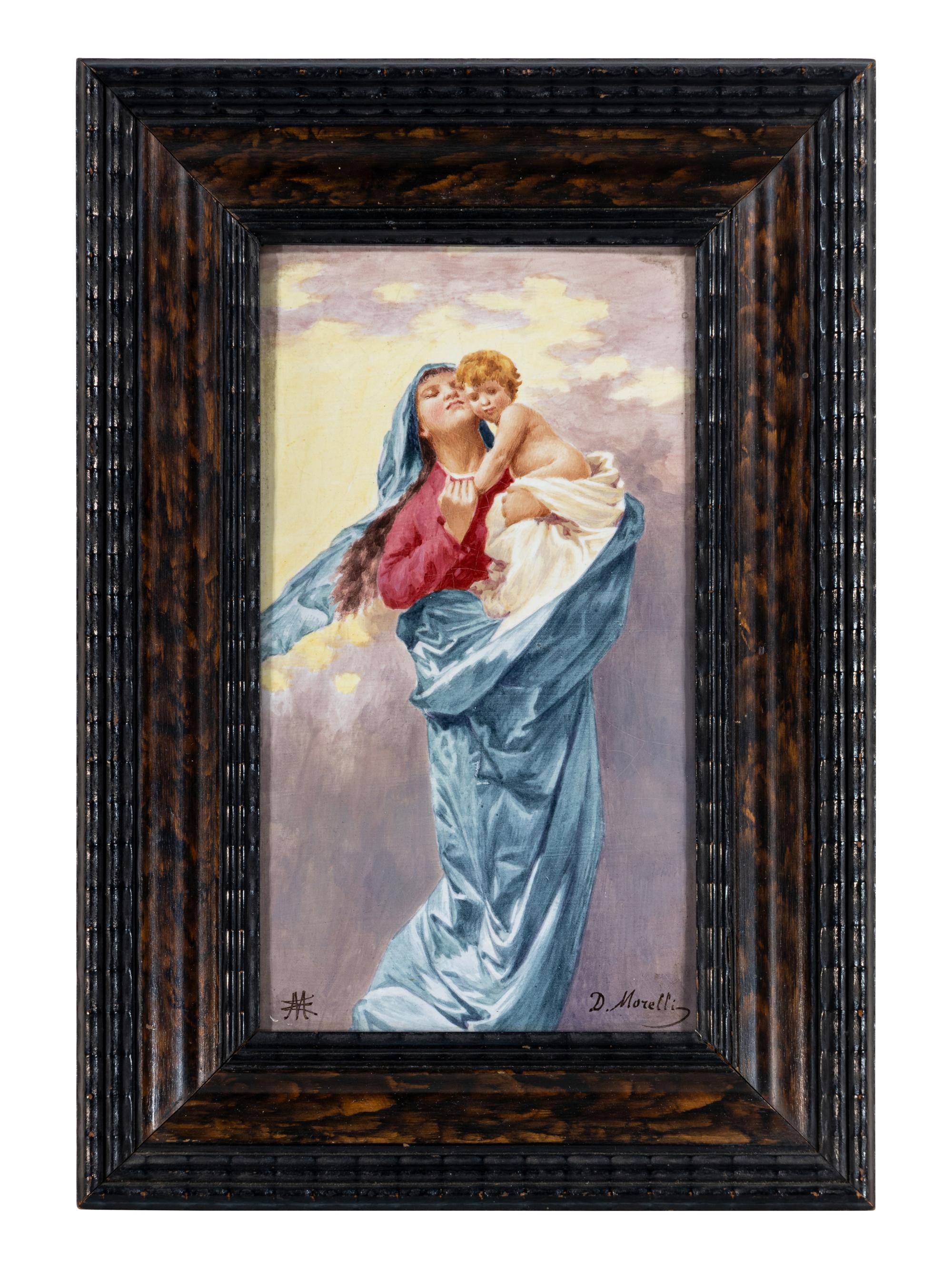 An Italian Painted Porcelain Plaque