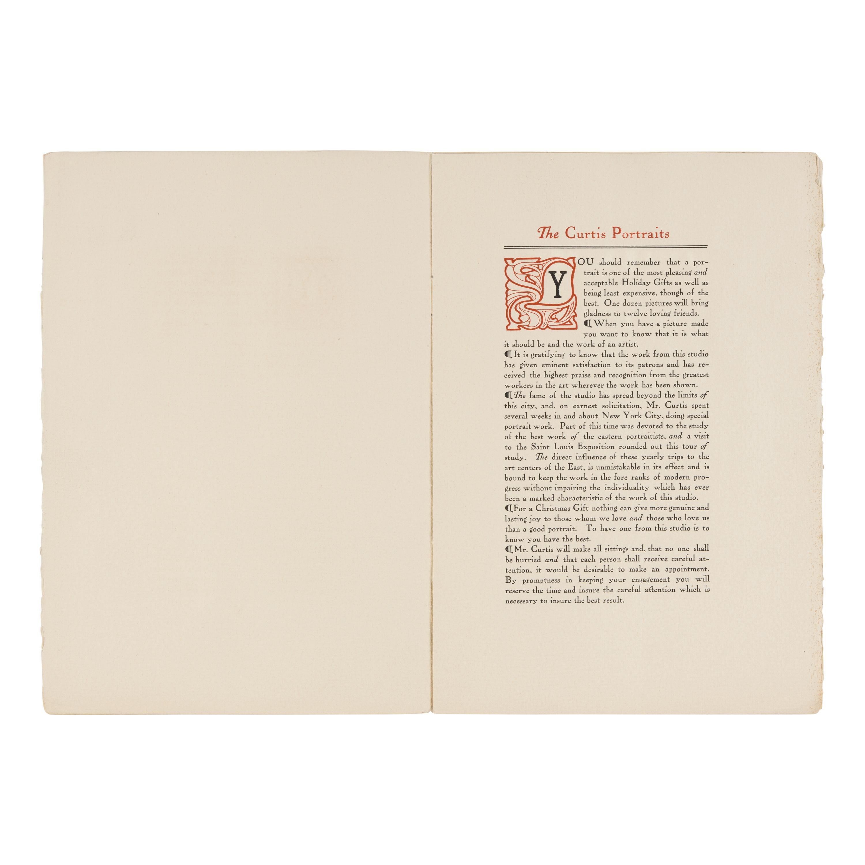 [Native-Americana] Curtis, Edward S. Edward S. Curtis studio Christmas brochure
