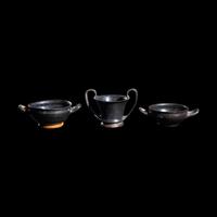 A Group of 7 Greek Black-Glazed Vessels