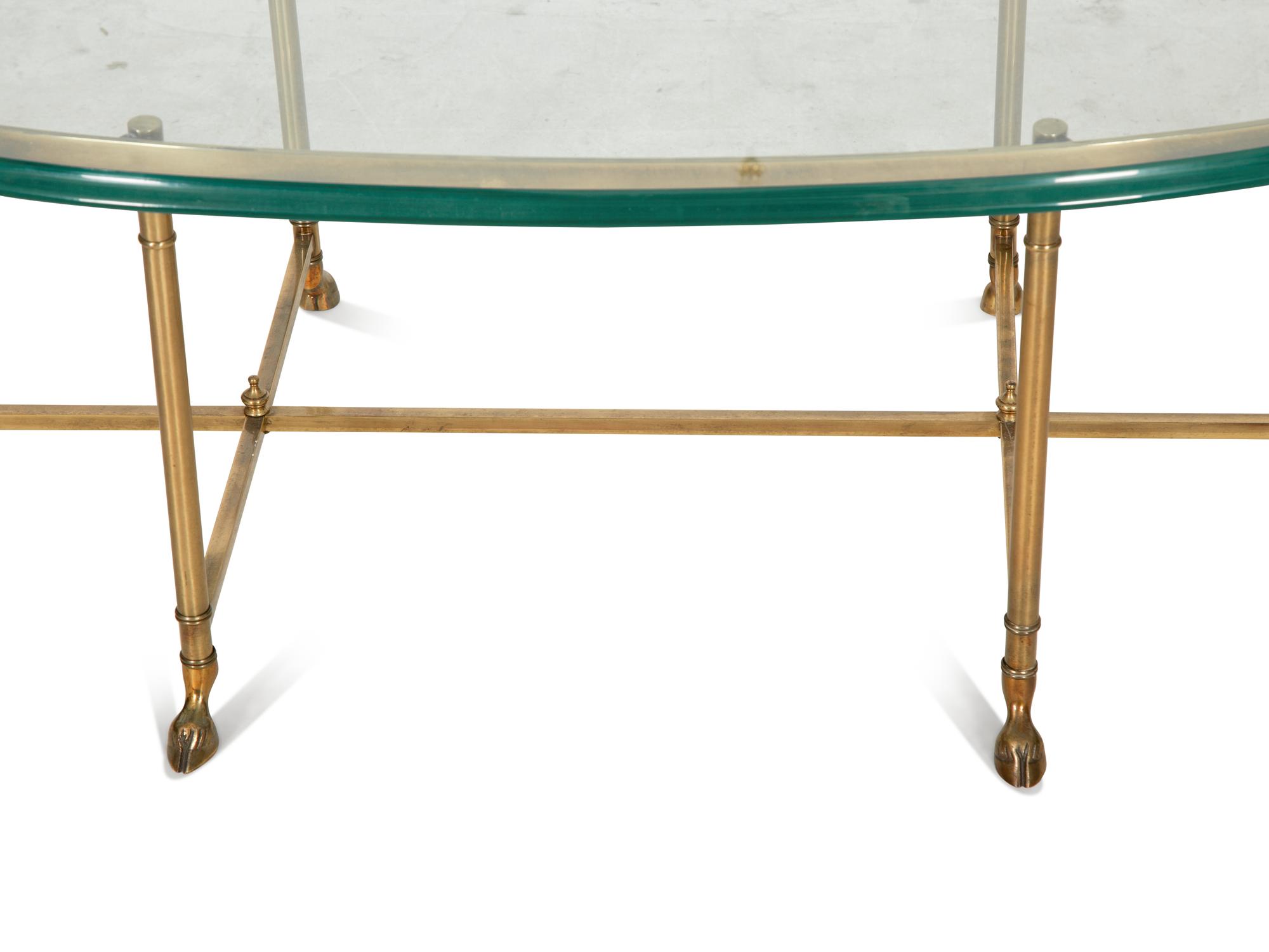 A Labarge Brass and Glass Coffee Table