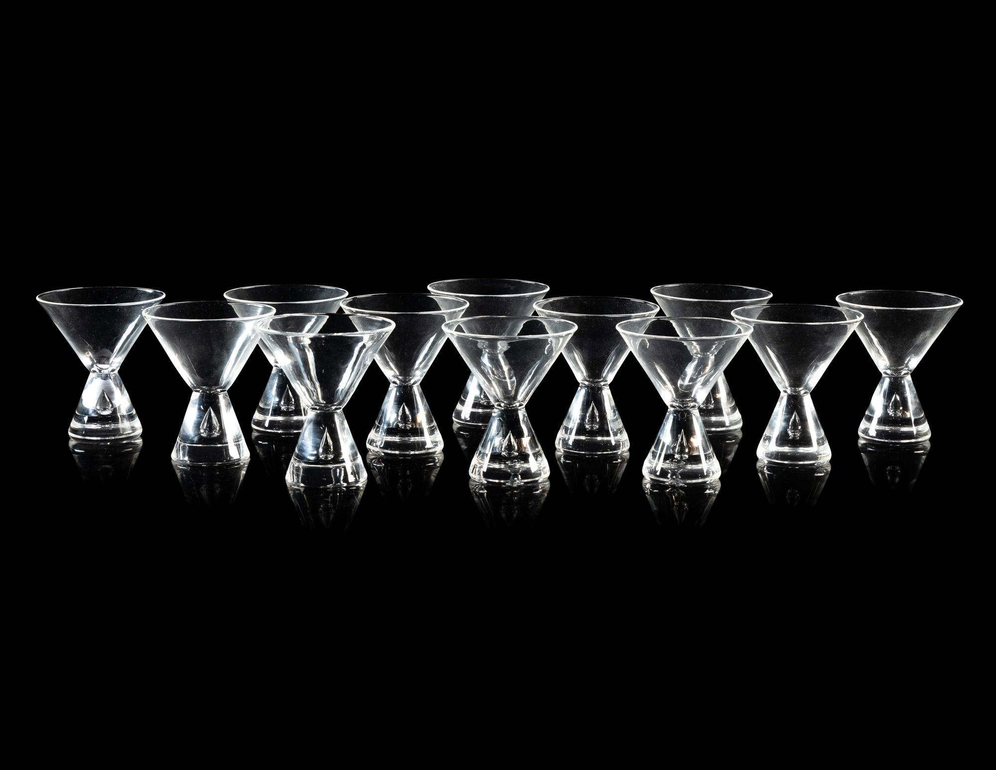 A Set of Twelve Steuben Cocktail Glasses