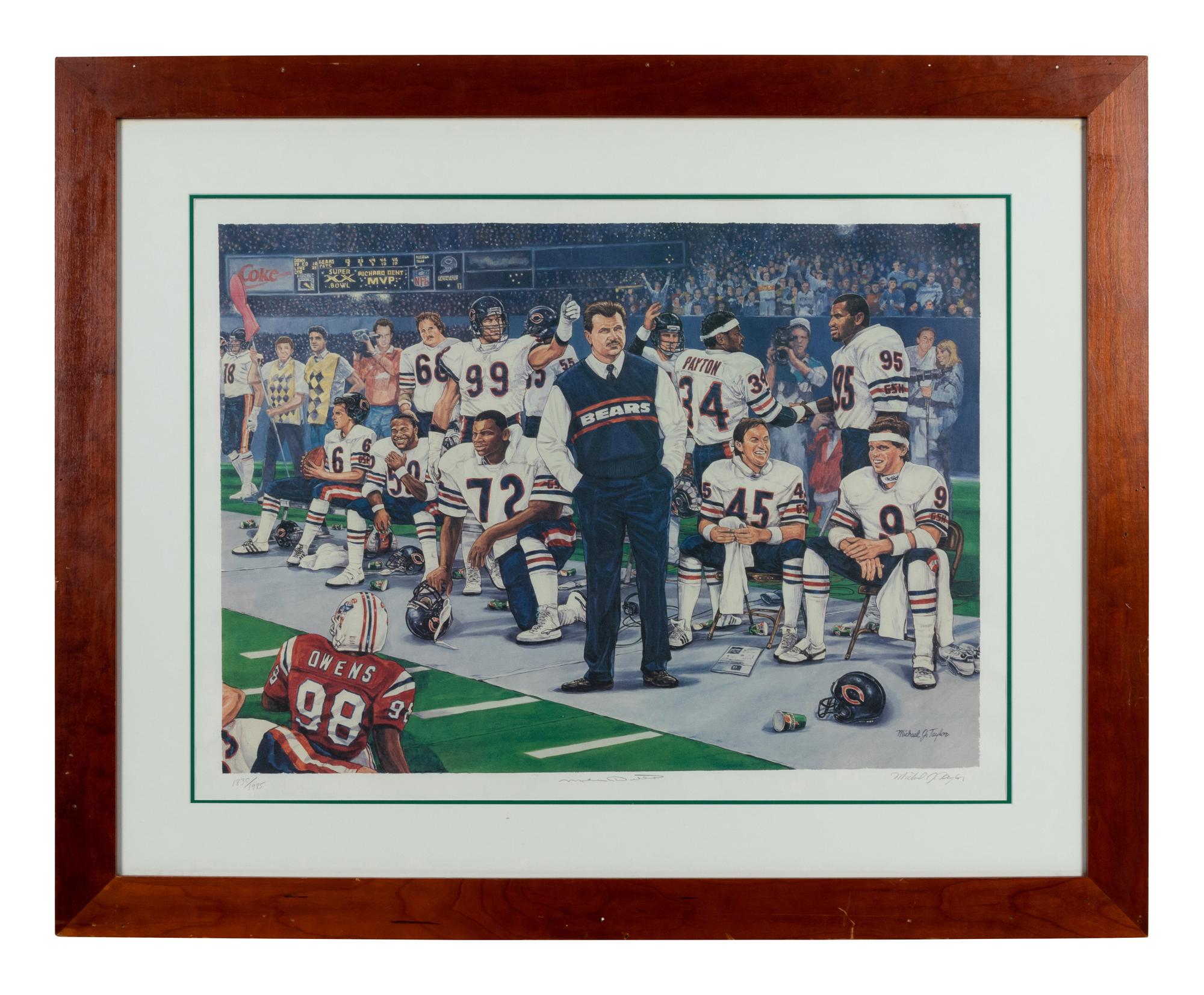 A Mike Ditka Signed Autograph Limited Edition Print Formerly Displayed at Mike Ditka’s Restaurant