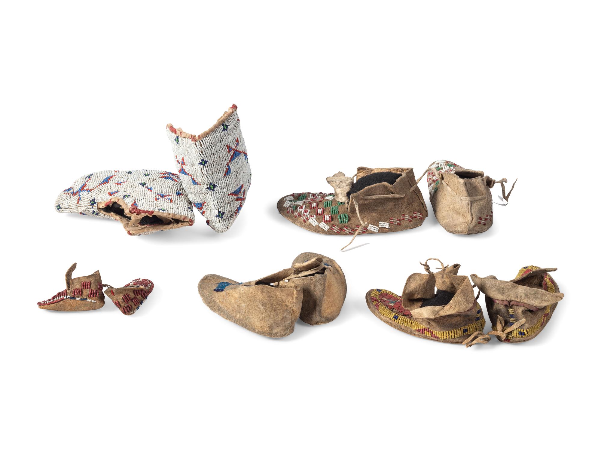 Collection of Plains Children's Moccasins