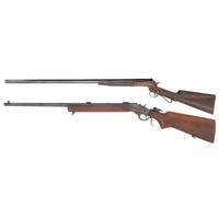 **Lot of 2 Stevens: No. 418 Rifle and Tip-Up Shotgun