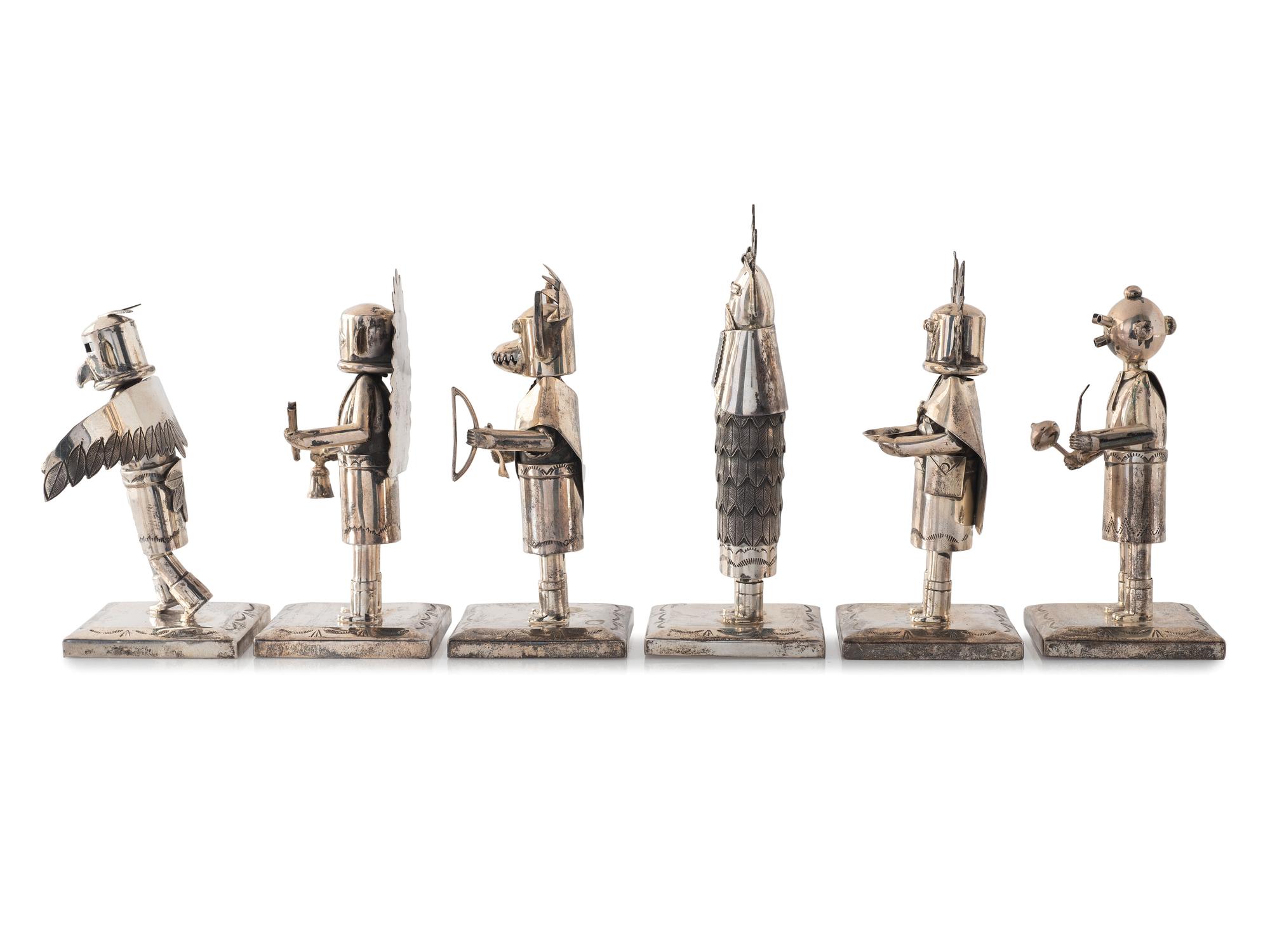Group of Sterling Silver Katsina Figures
