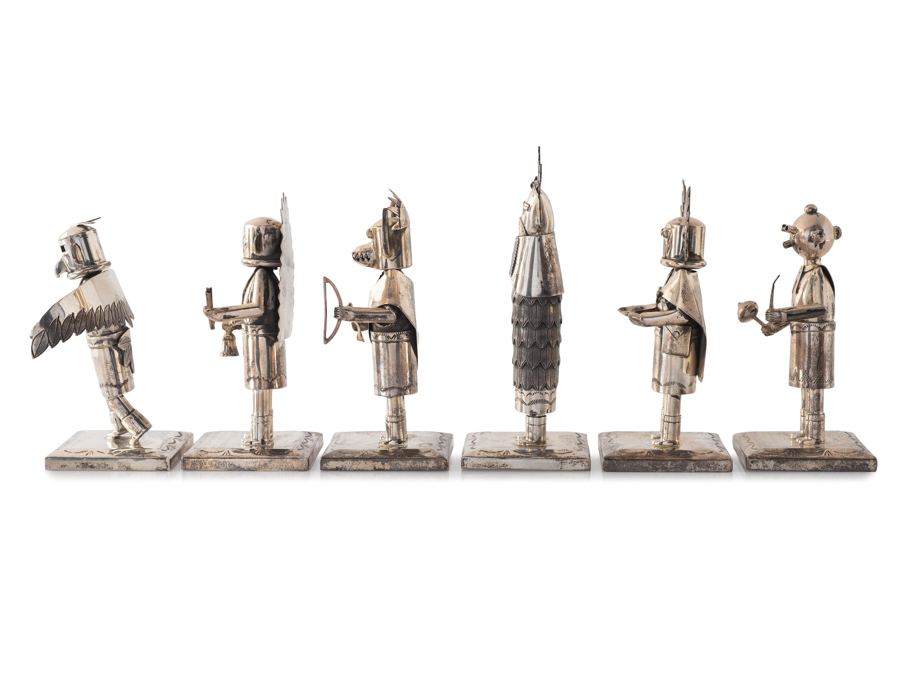 Group of Sterling Silver Katsina Figures