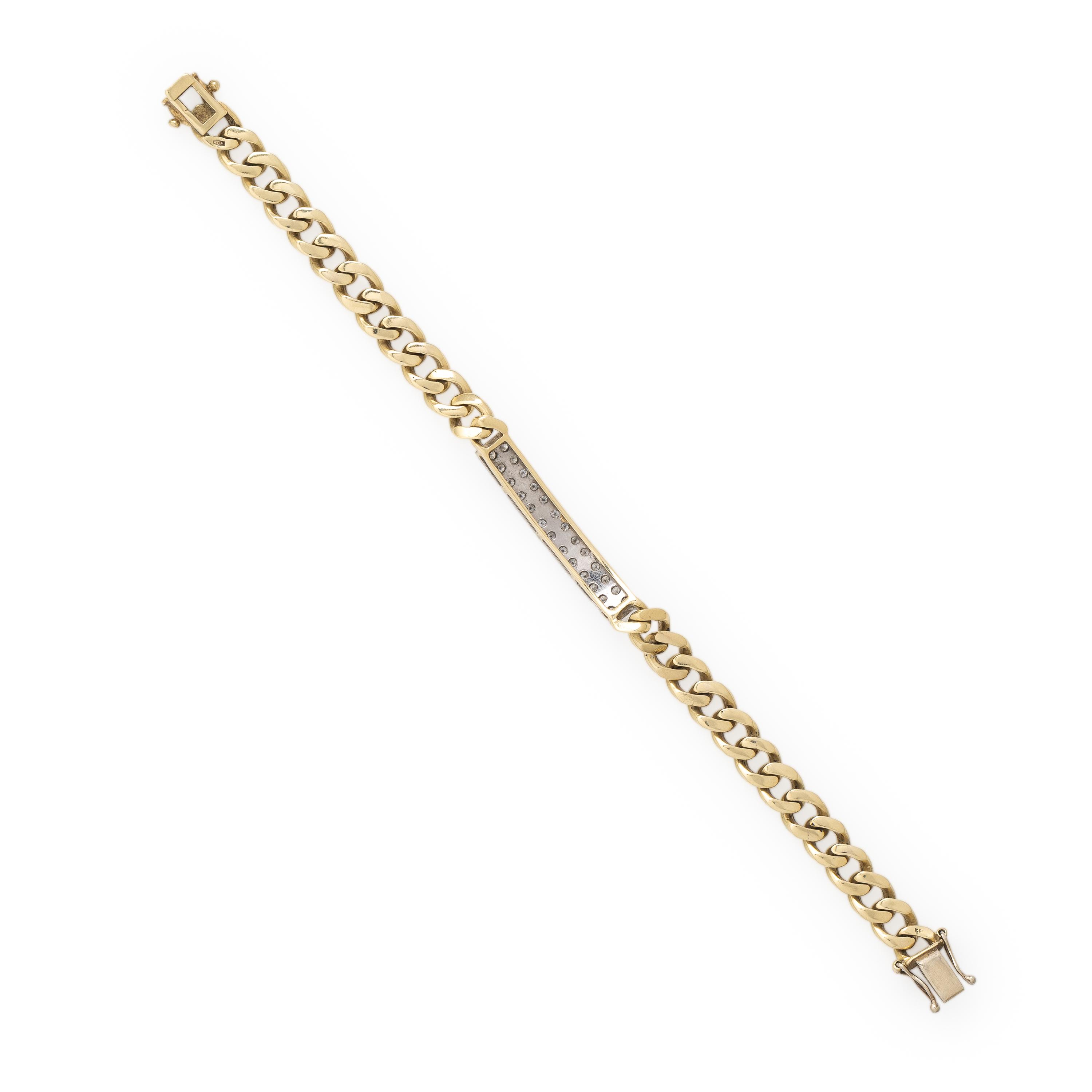 Diamond and Yellow Gold Bracelet