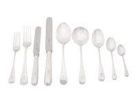 An English Silver Flatware Service Retailed by Tiffany and Co.