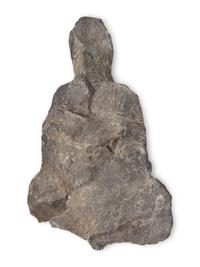 A Chinese Grey Stone Figure of Seated Buddha