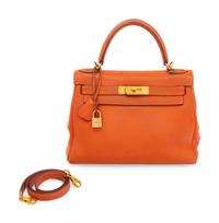 HERMÈS, ORANGE KELLY 28