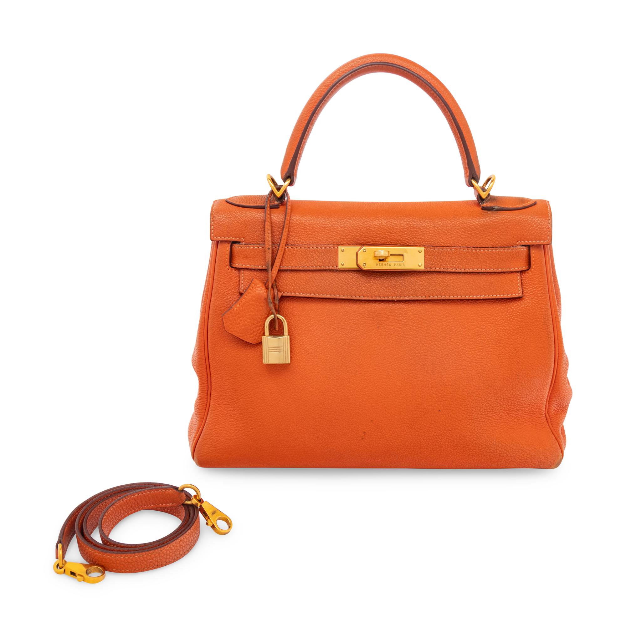 HERMÈS, ORANGE KELLY 28