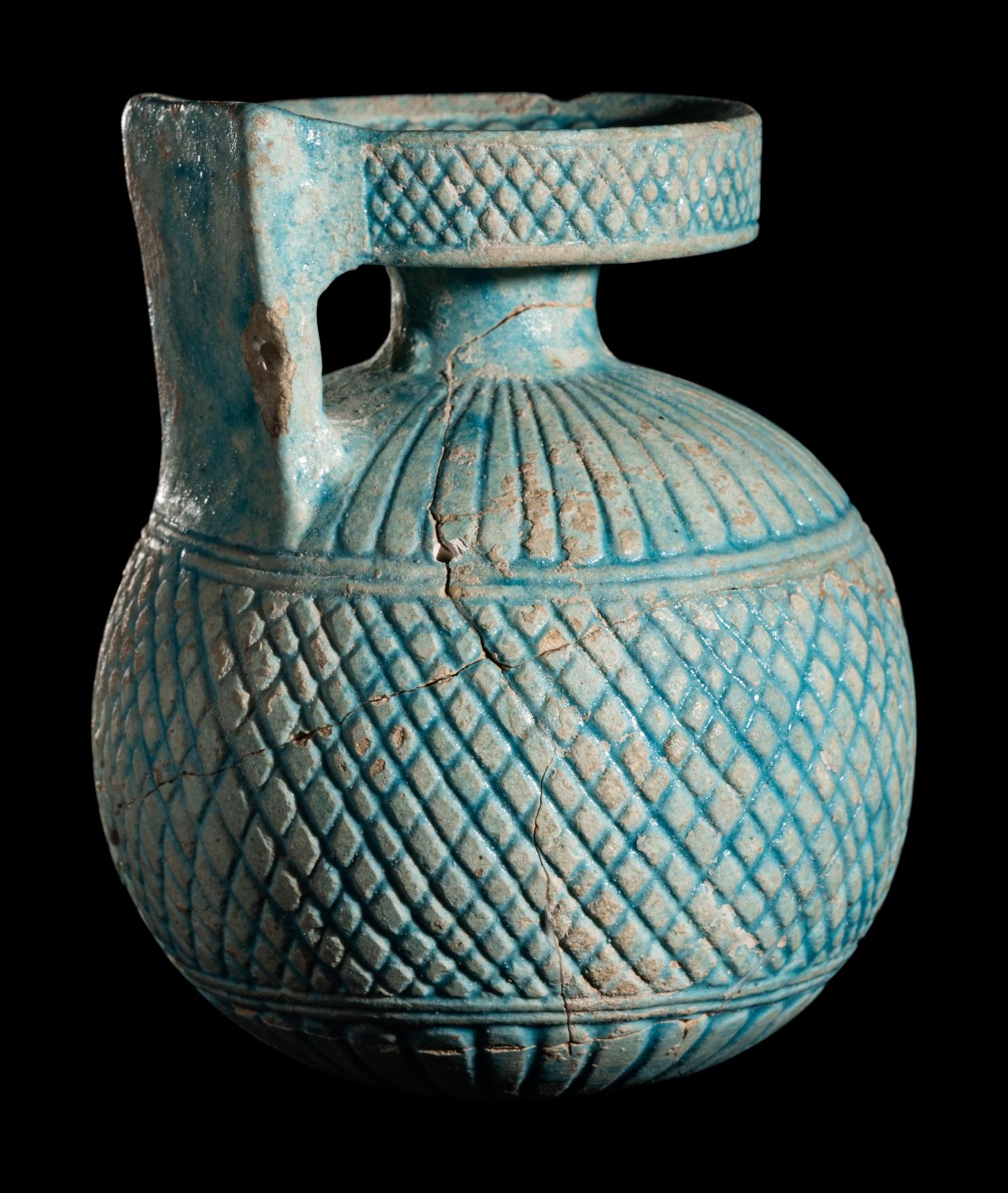A Large Rhodian Faience Aryballos