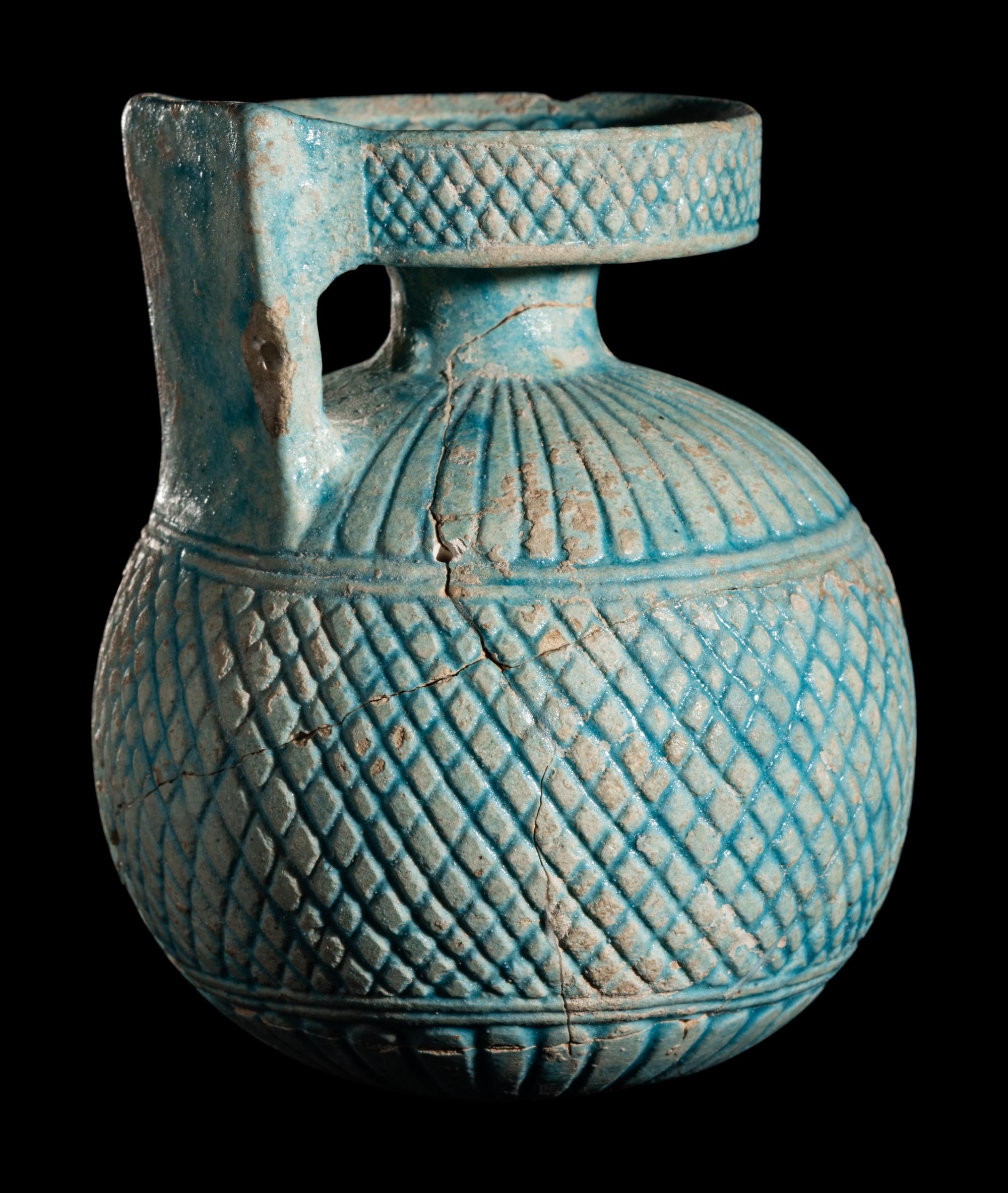 A Large Rhodian Faience Aryballos