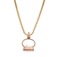CARNELIAN INTAGLIO FOB AND CHAIN NECKLACE