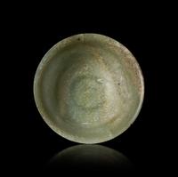 A Mottled Celadon Jade Bowl