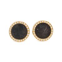 Yellow Gold, Diamond, and Coin Cufflinks