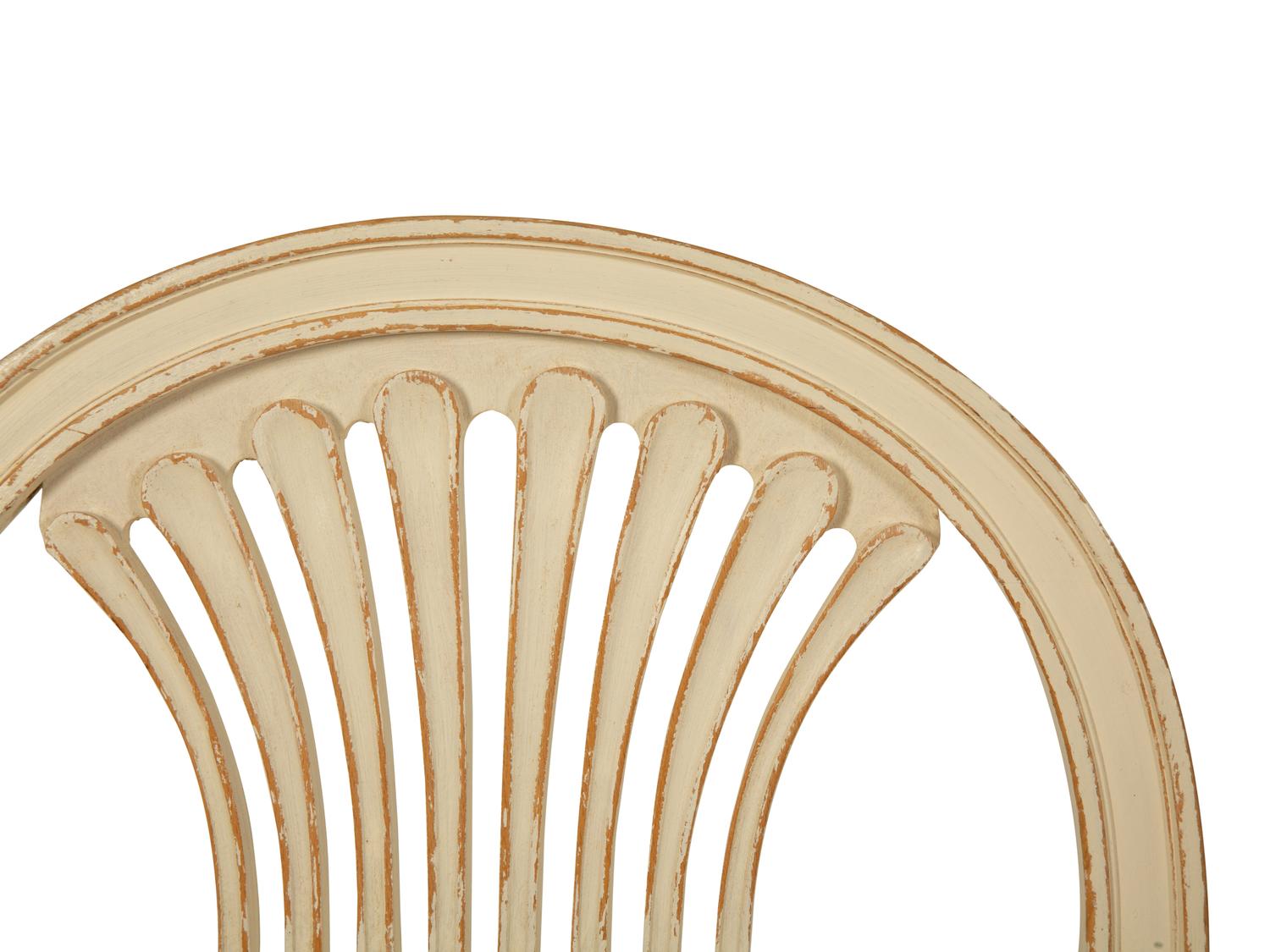 A Set of Eight Louis XVI Style Painted Mongolfiere Chairs — 20TH CENTURY