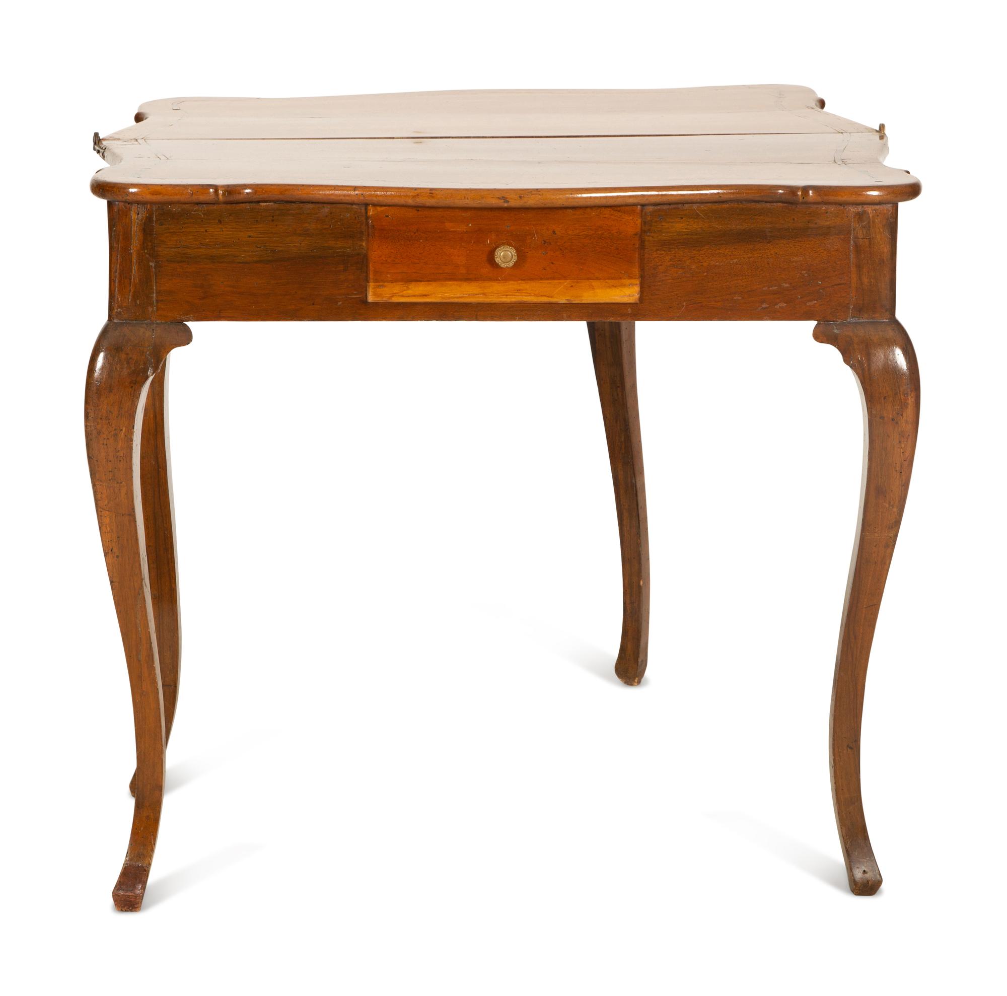 A Louis XV Provincial Style Walnut Flip-top Table