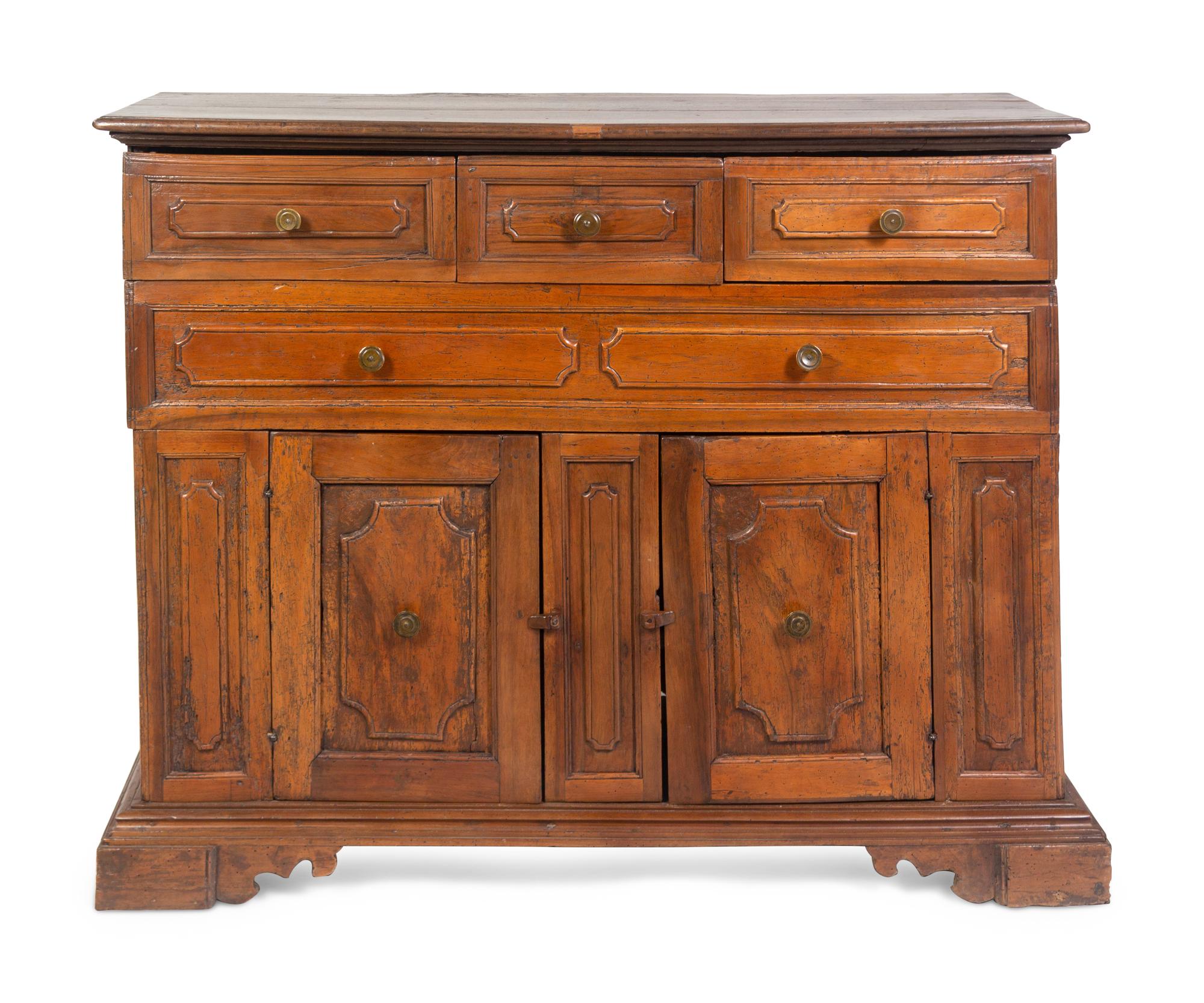 An Italian Walnut Serving Cabinet