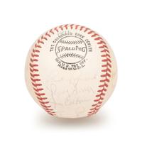A 1970 Chicago Cubs Team Signed Autograph Baseball Including Ernie Banks, Leo Durocher, Bill Williams, Fergie Jenkins and Ron Santo (Beckett Authentication Services Letter BAS Certified),
