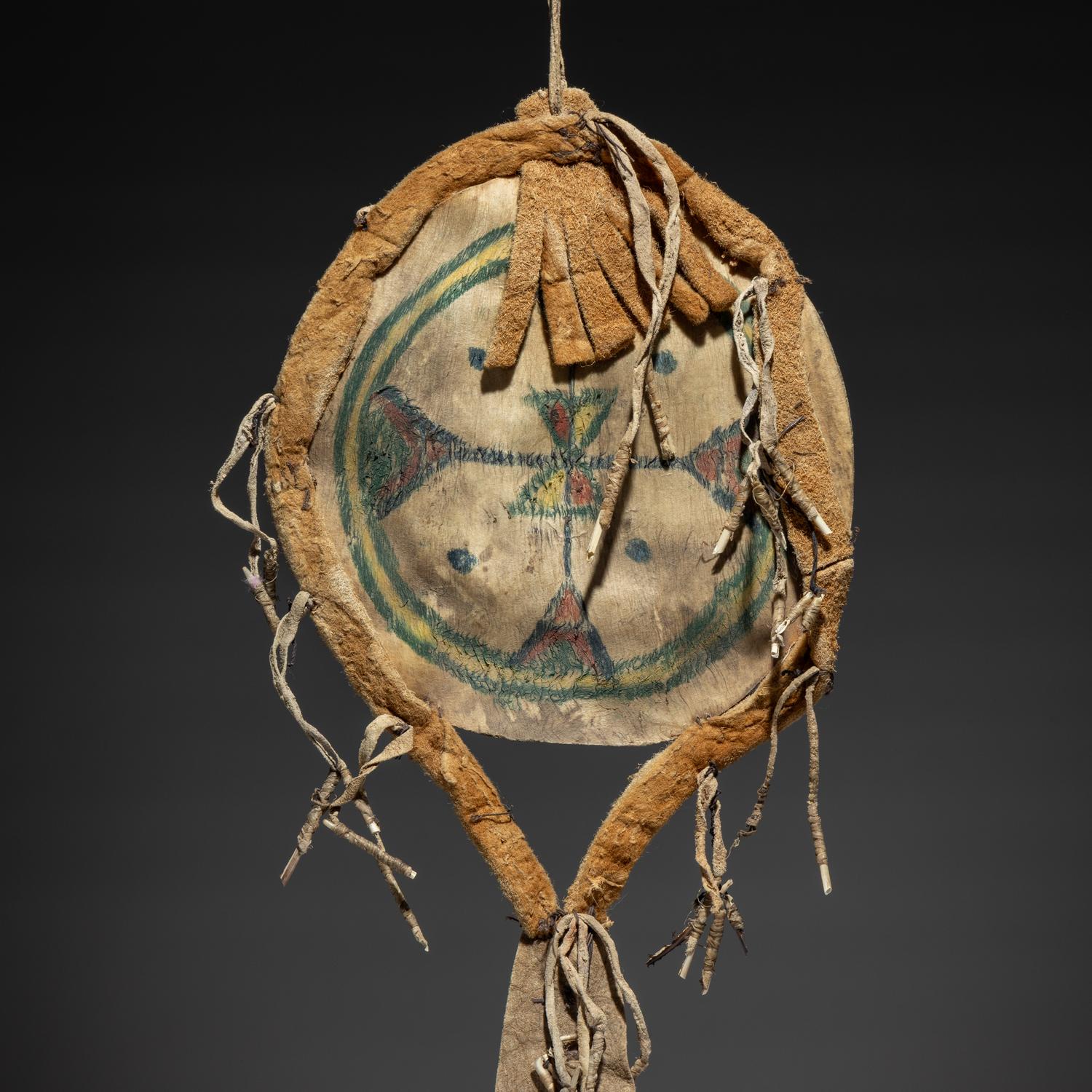 Arapaho Painted Parfleche Shield