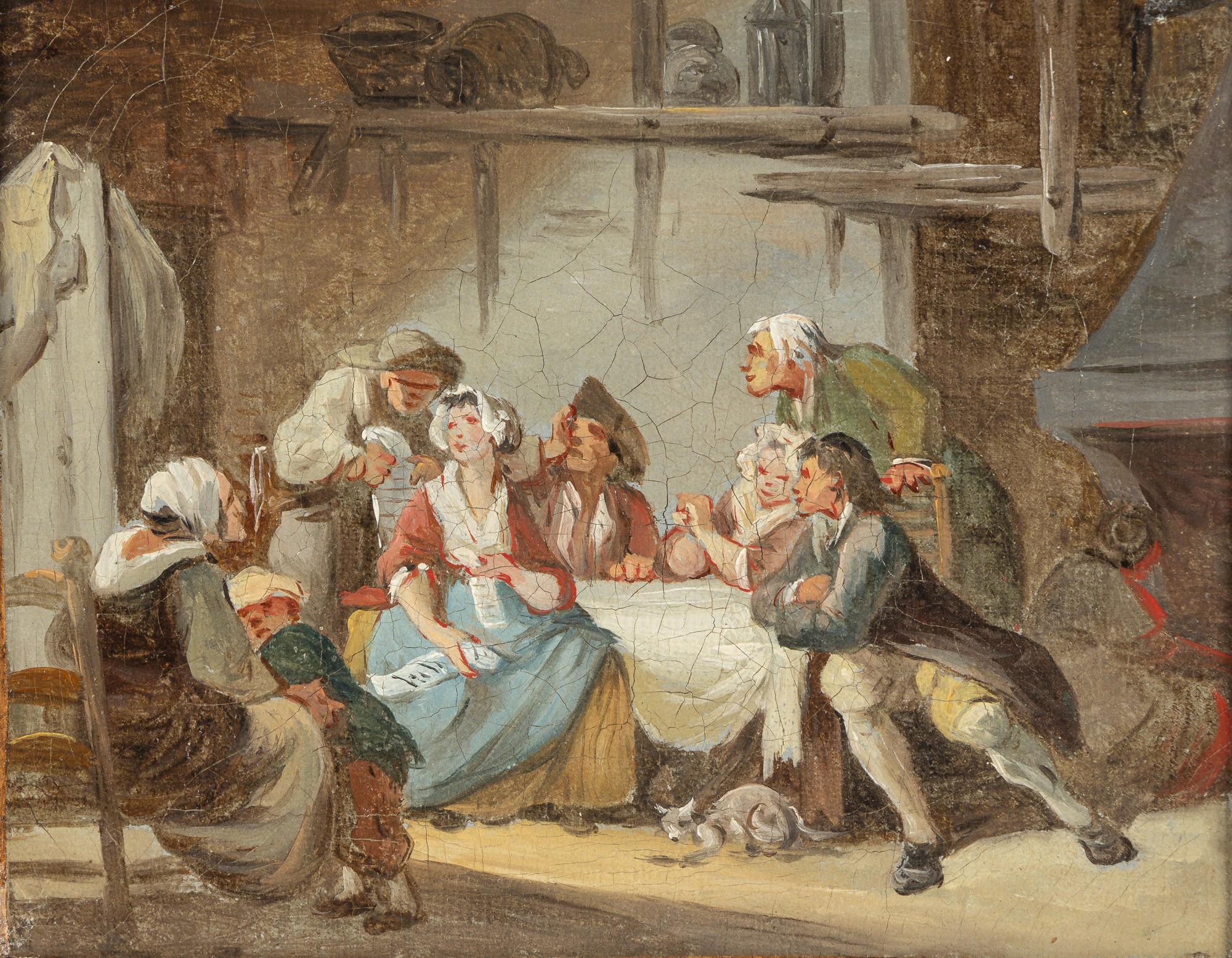 A Group of Three Continental Paintings