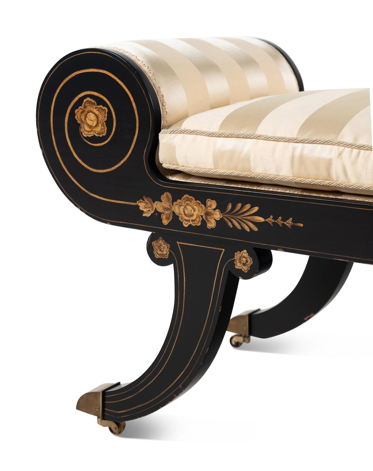 A Regency Style Painted Window Seat