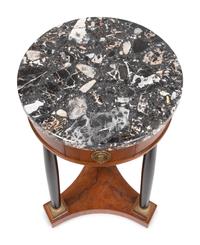 An Empire Style Part Ebonized Walnut Guéridon