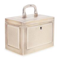 A Russian Silver Tea Caddy