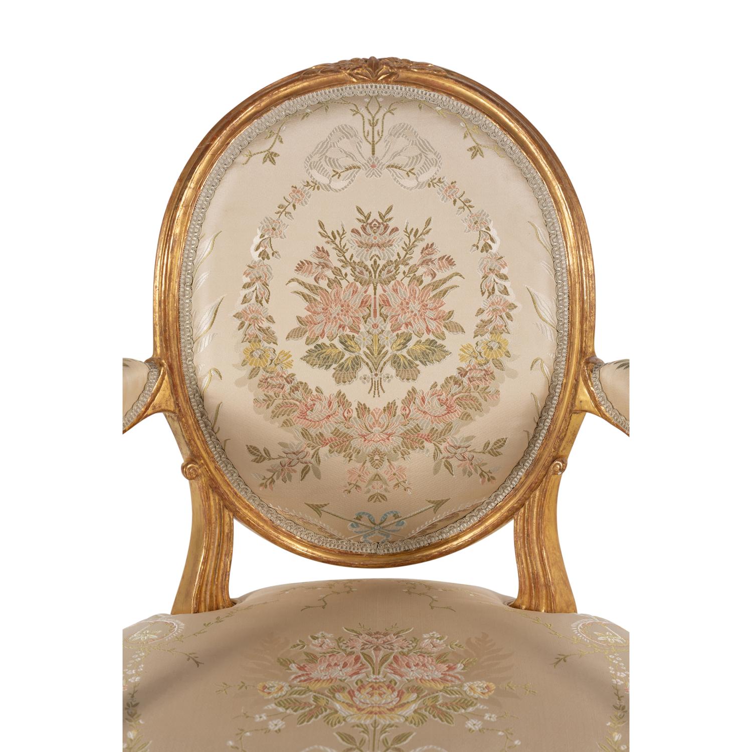 A George III Giltwood Armchair