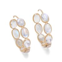 MOONSTONE HOOP EARRINGS