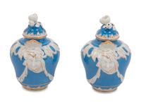 A Pair of Berlin (K.P.M.) Porcelain Vases and Covers