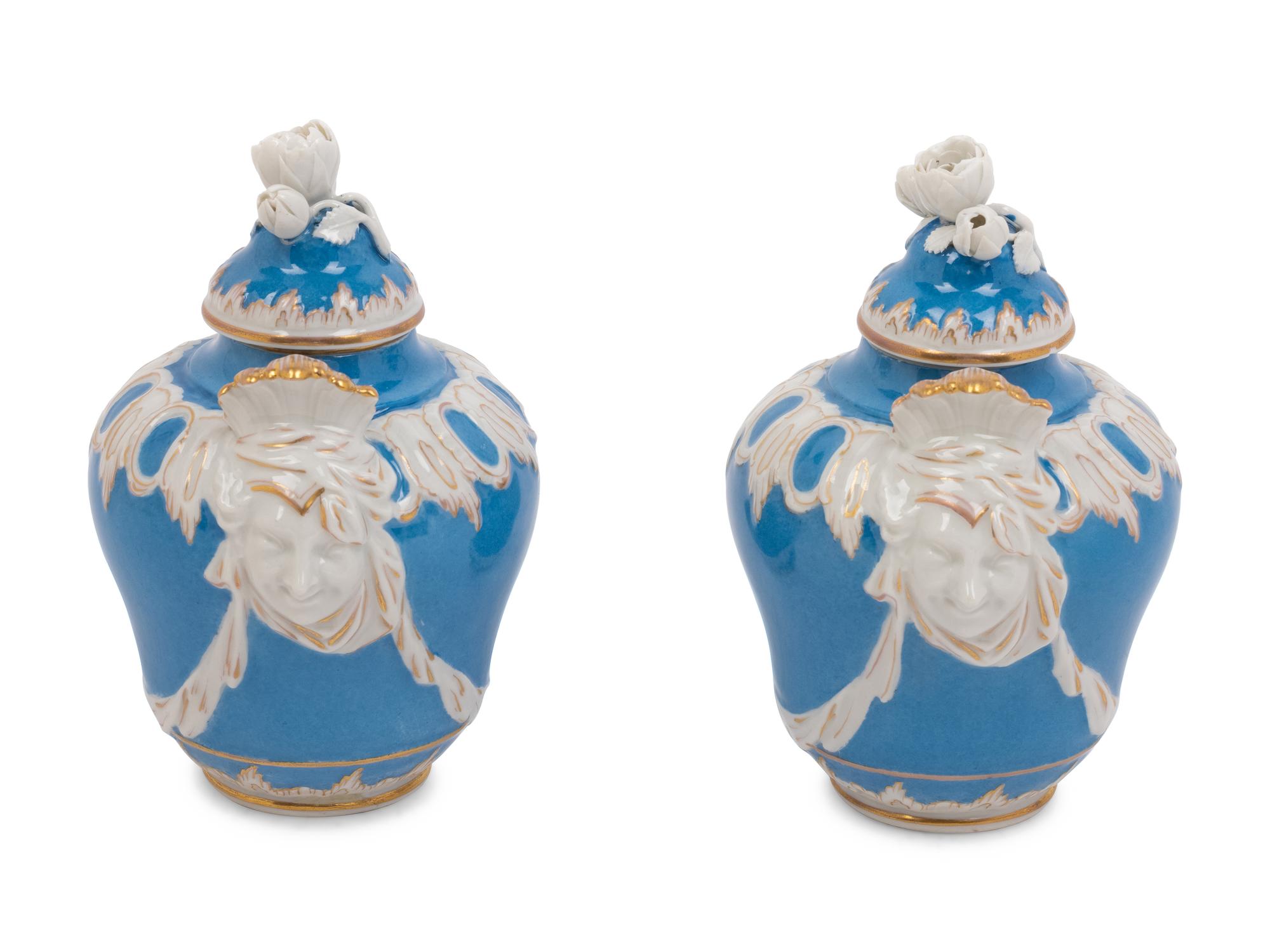 A Pair of Berlin (K.P.M.) Porcelain Vases and Covers