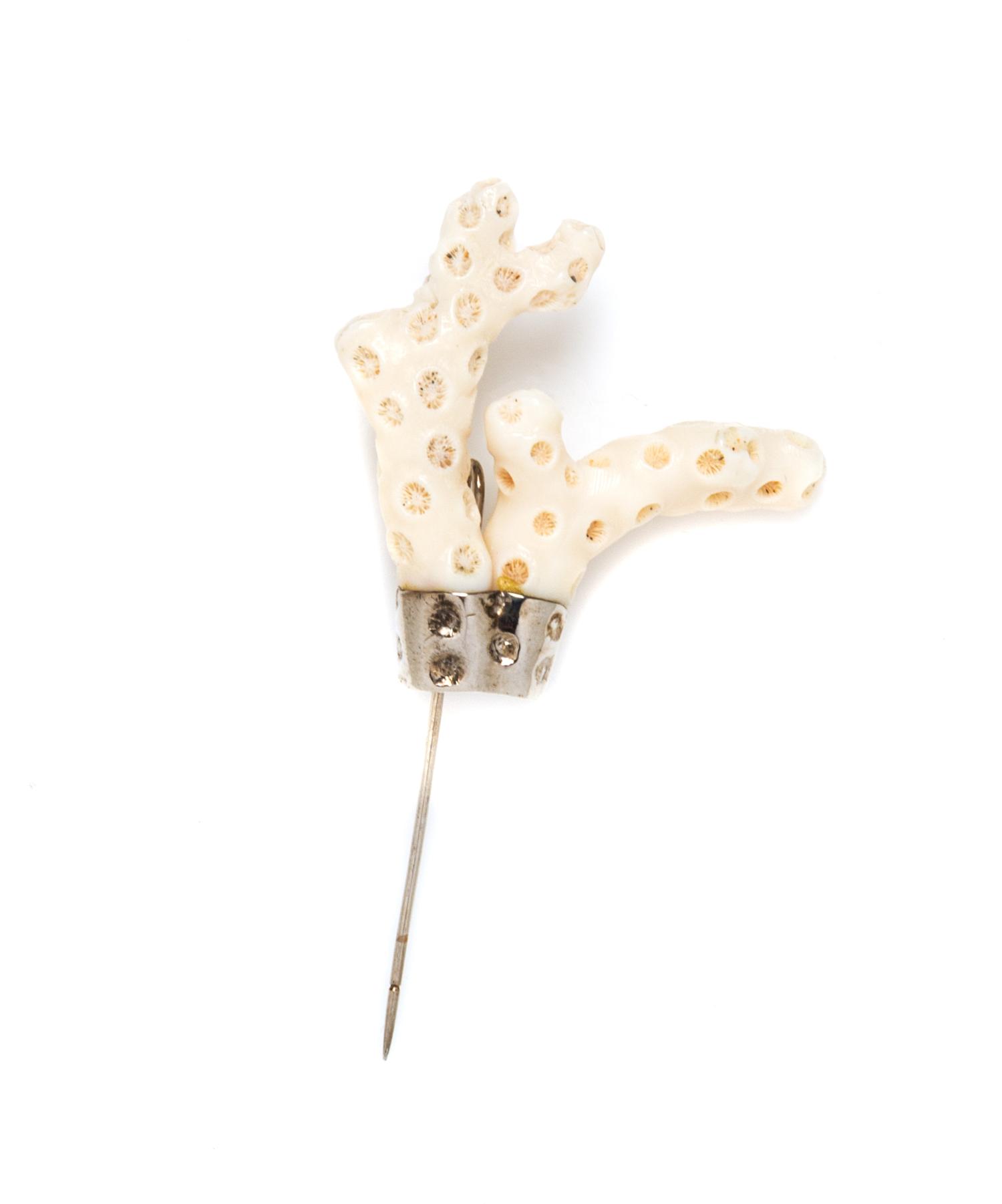 A Layla Rose White Coral Brooch,