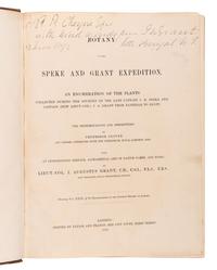 [EXPLORATION -- AFRICA]. PEKE, John Hanning (1827-1864), James Augustus GRANT (1827-1892), and Daniel OLIVER, editor (1830-1916). Botany of the Speke and Grant Expedition . London: Taylor and Francis, 1872.