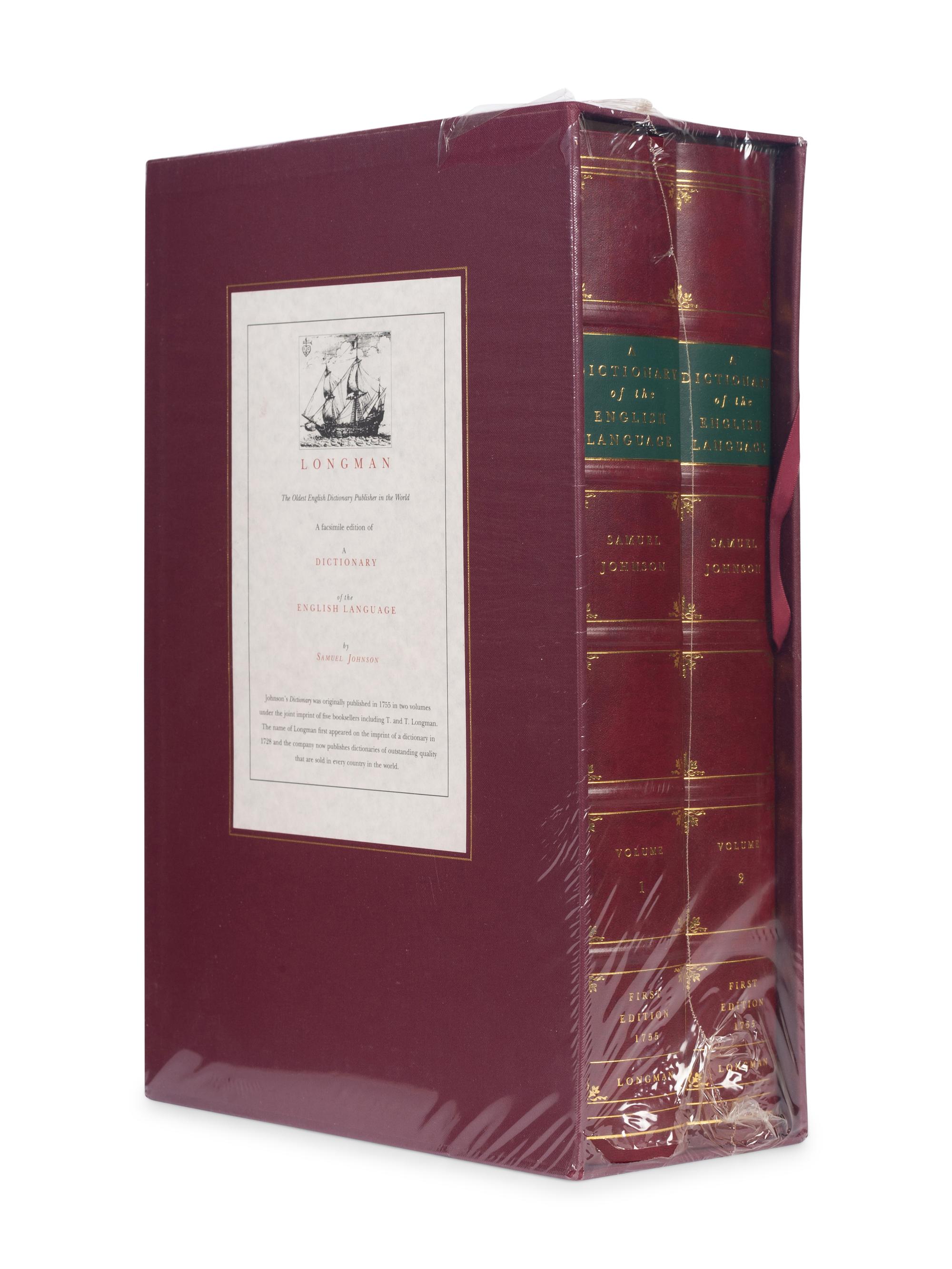 JOHNSON, Samuel (1709-1784). A Dictionary of the English Language.. . London: Longman Group UK Limited, 1990.