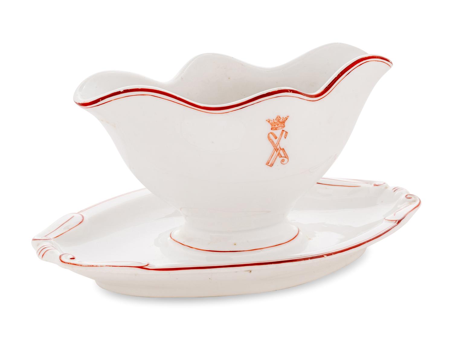 A Kornilov Bros. Porcelain Sauce Boat