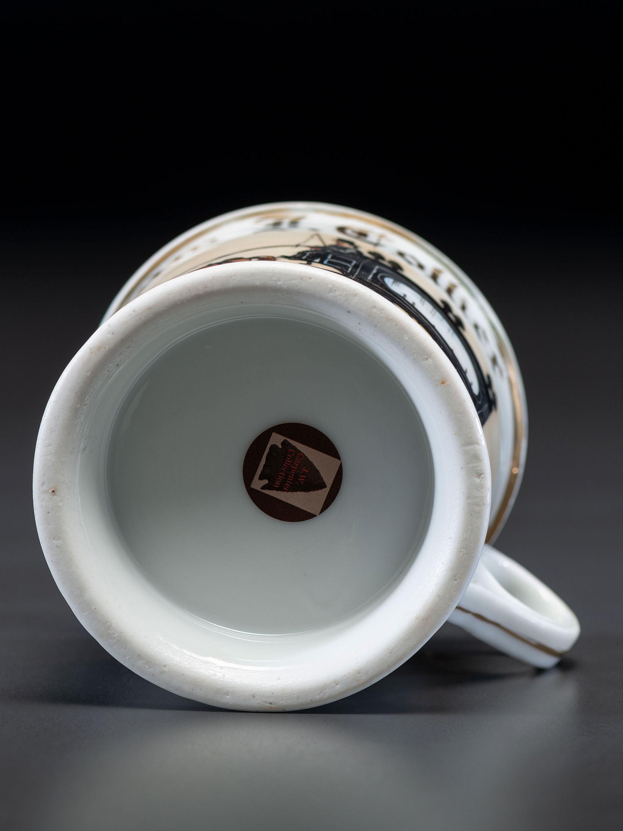 An Undertaker's Porcelain Occupational Shaving Mug Belonging to William Collier