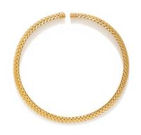 TIFFANY & CO., YELLOW GOLD 'VANNERIE' COLLAR NECKLACE