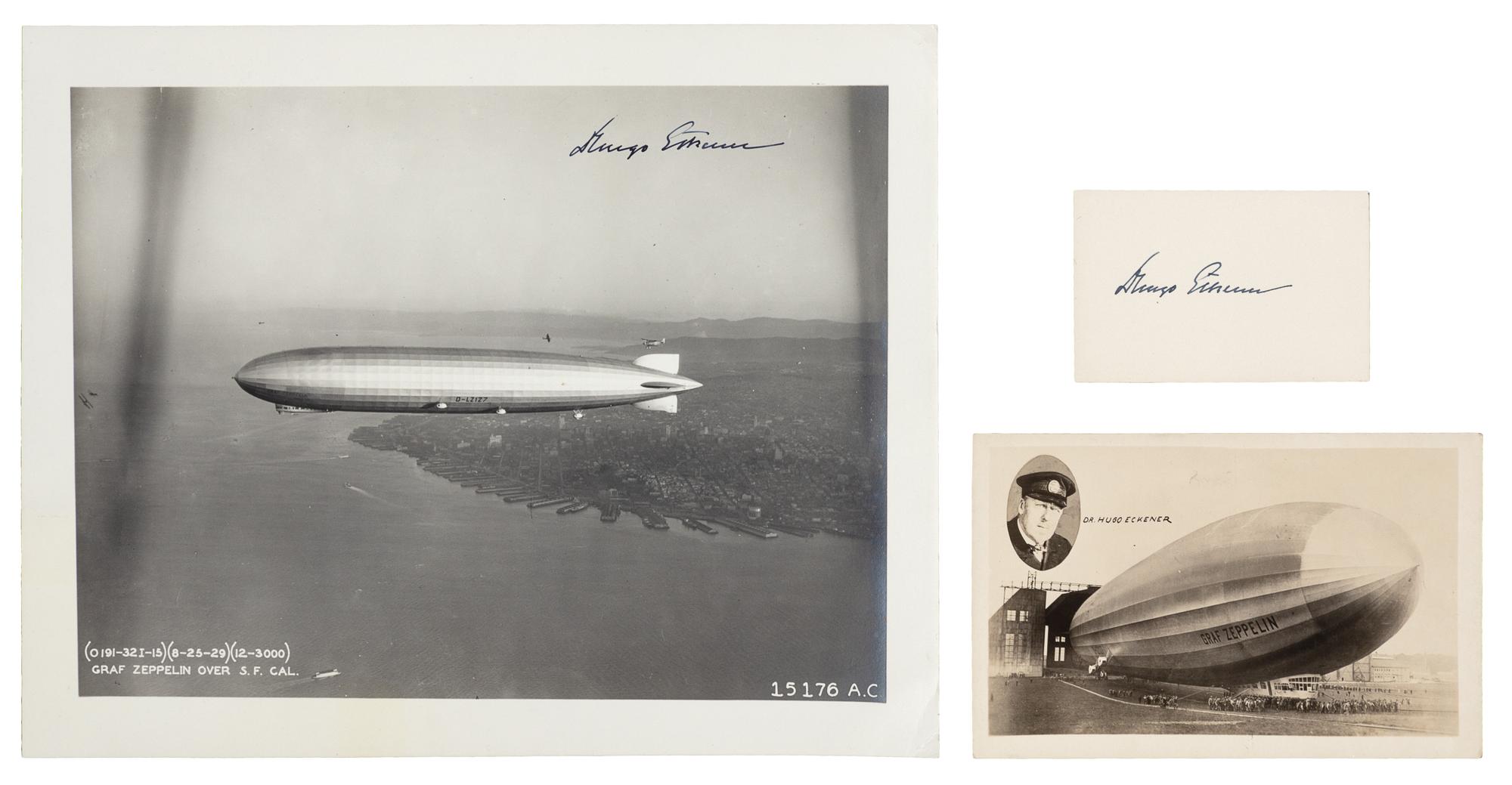 ECKENER, Hugo (1868-1954). Photograph signed ("Hugo Eckener").