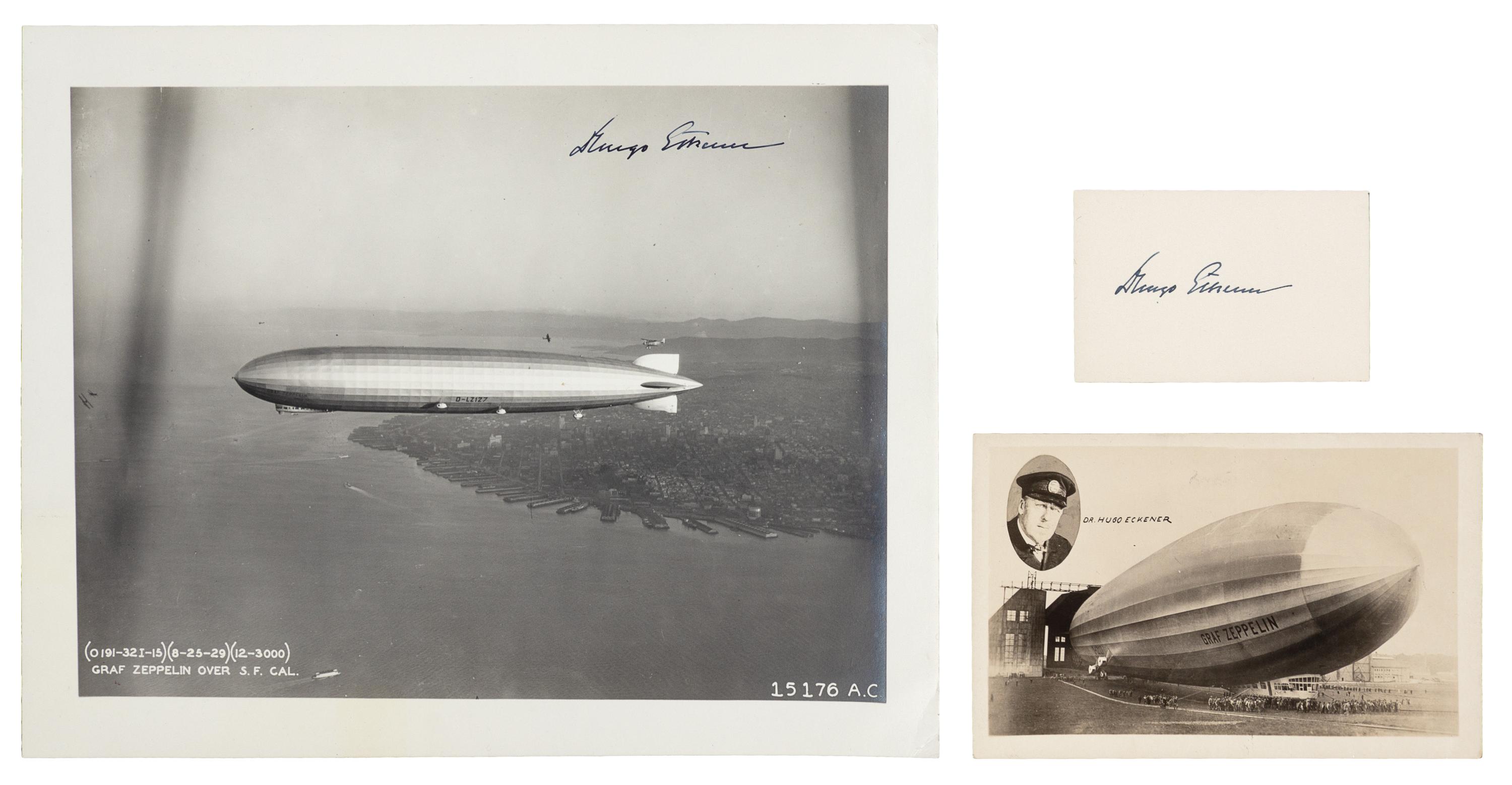 ECKENER, Hugo (1868-1954). Photograph signed ("Hugo Eckener").